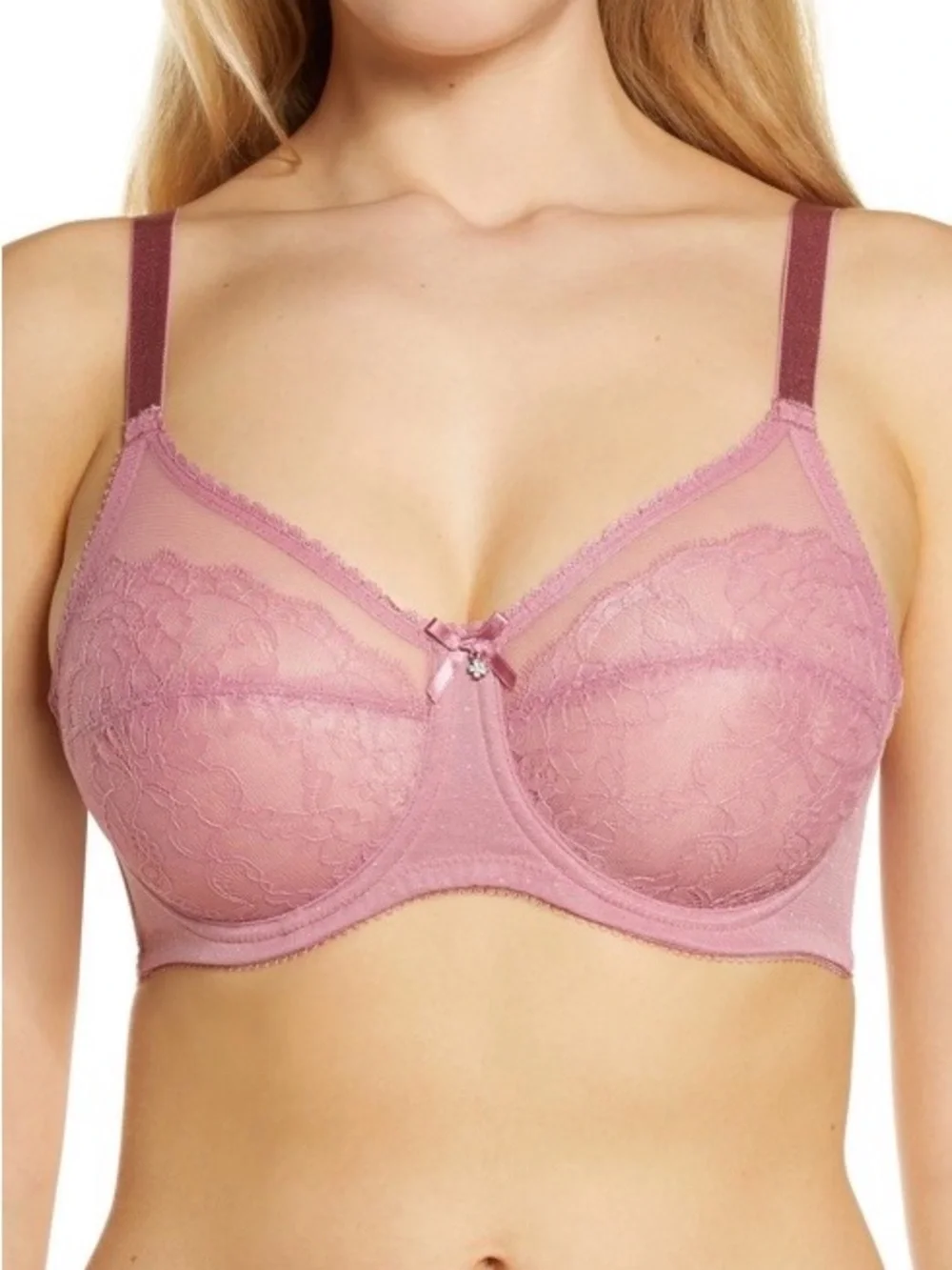 Wacoal Retro Chic Full Figure Underwire Bra Dusty Rose Pink 36DD NWT